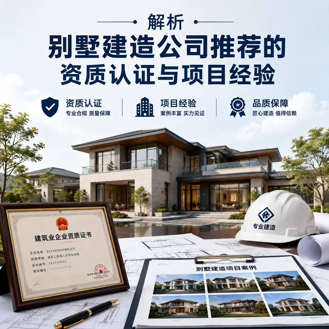 解析 遵义 别墅建造公司推荐的资质认证与项目经验