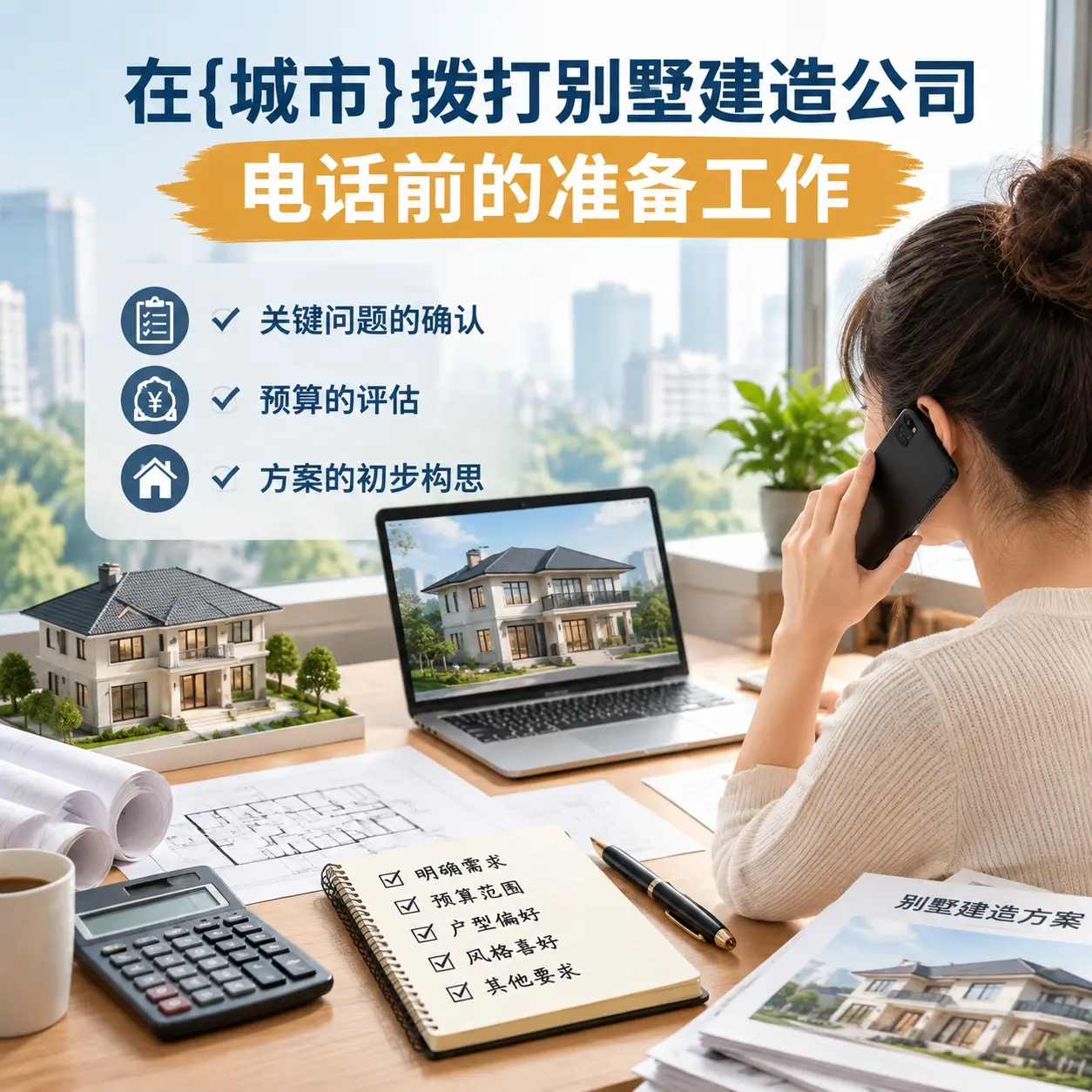 在遵义拨打别墅建造公司电话前的准备工作