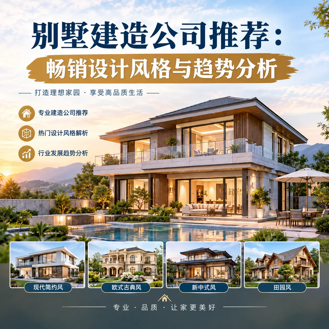 别墅建造公司推荐： 遵义 畅销设计风格与趋势分析
